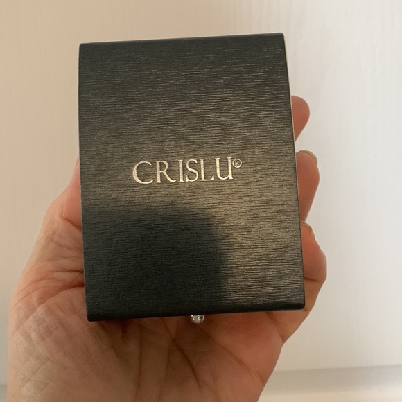 NWT Crislu sterling silver and crystal earrings. - Picture 7 of 8